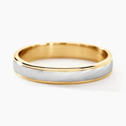 Histoire d'Or Alliance Effet Mat Or Bicolore Clearance