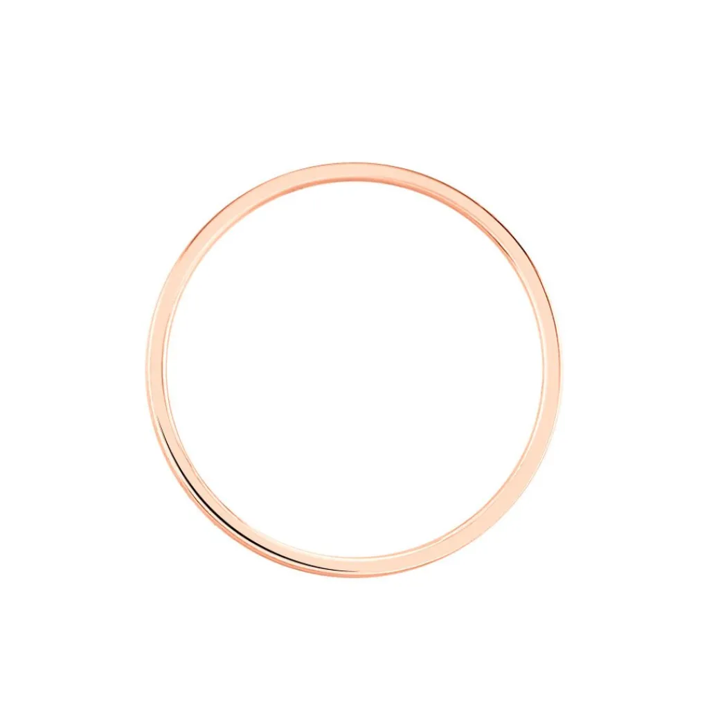 Histoire d'Or Alliance Effet Perle Ruban Plat Or Rose
