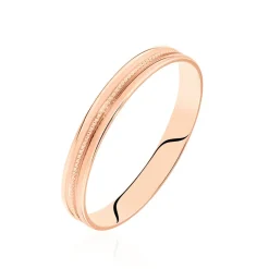 Histoire d'Or Alliance Effet Perle Ruban Plat Or Rose Online