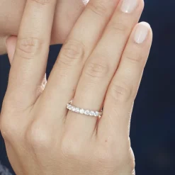 Histoire d'Or Alliance Eloisa Or Blanc Diamant Synthetique Outlet