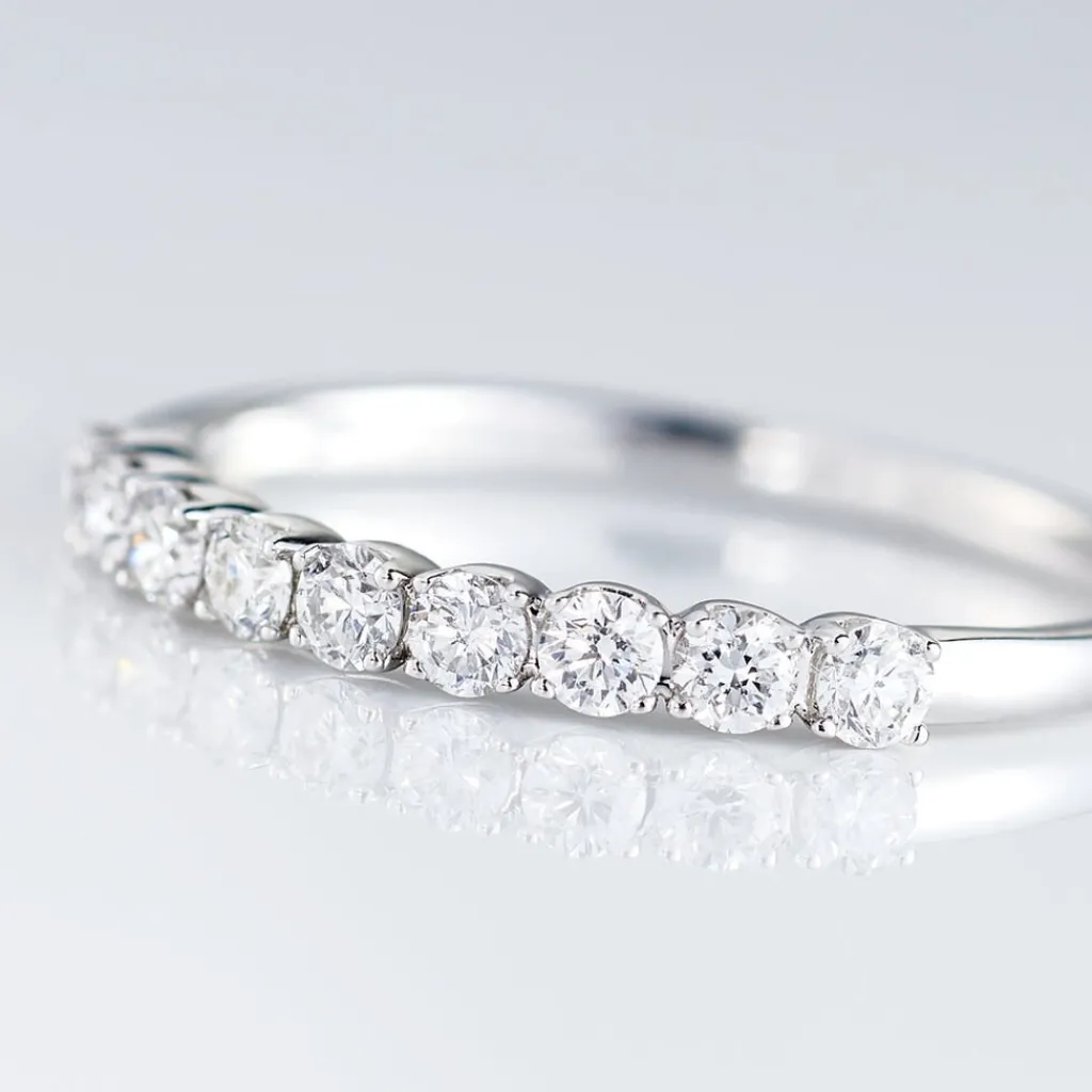 Histoire d'Or Alliance Eloisa Or Blanc Diamant Synthetique New