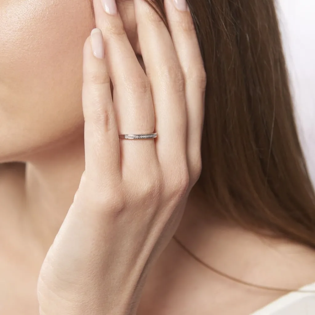 Histoire d'Or Alliance Elsia Or Blanc Diamant