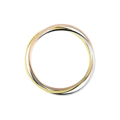 Histoire d'Or Alliance Entrelacee Ruban Plat Or Tricolore Outlet