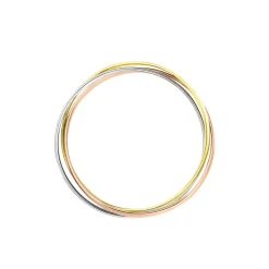 Histoire d'Or Alliance Entrelacee Ruban Plat Or Tricolore Clearance