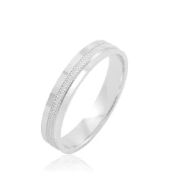 Histoire d'Or Alliance Eole Fantaisie Ruban Plat Or Blanc Sale