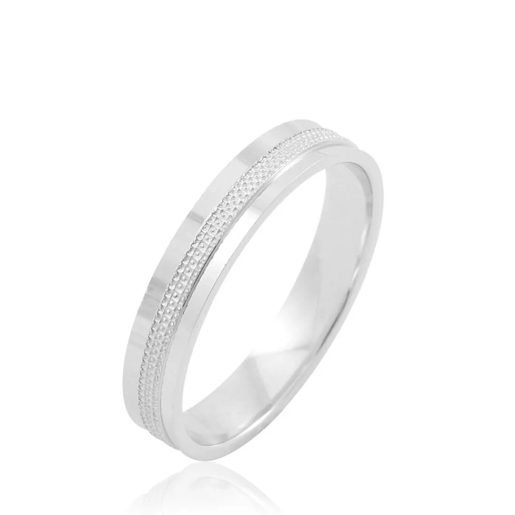 Histoire d'Or Alliance Eole Fantaisie Ruban Plat Or Blanc Sale