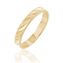 Histoire d'Or Alliance Eucleia Fantaisie Ruban Plat Or Jaune Hot