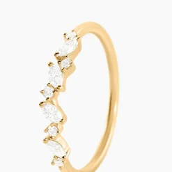 Histoire d'Or Alliance Euphranor Or Jaune Diamant Synthétique Sale