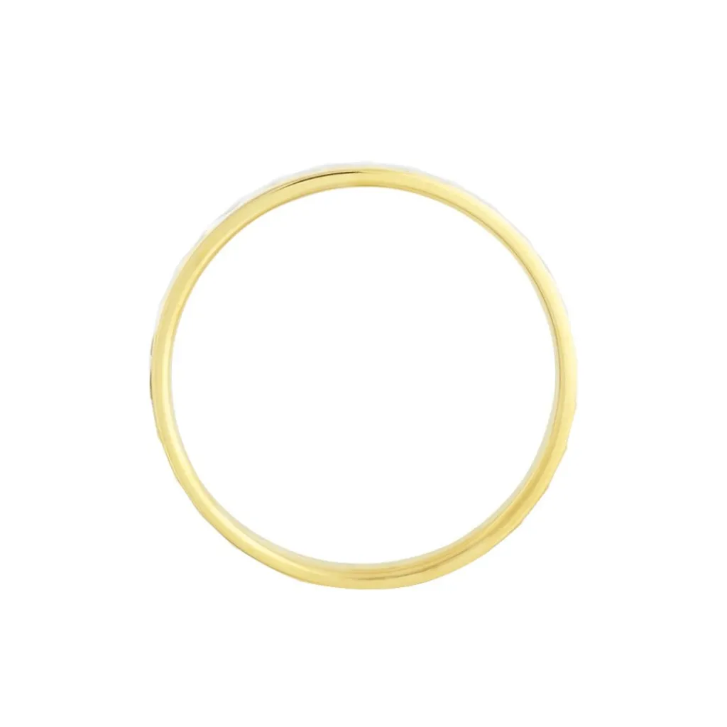 Histoire d'Or Alliance Faceteana Ruban Plat Or Bicolore