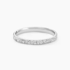 Histoire d'Or Alliance Fantaisie Diamantee Ruban Plat or blanc Discount