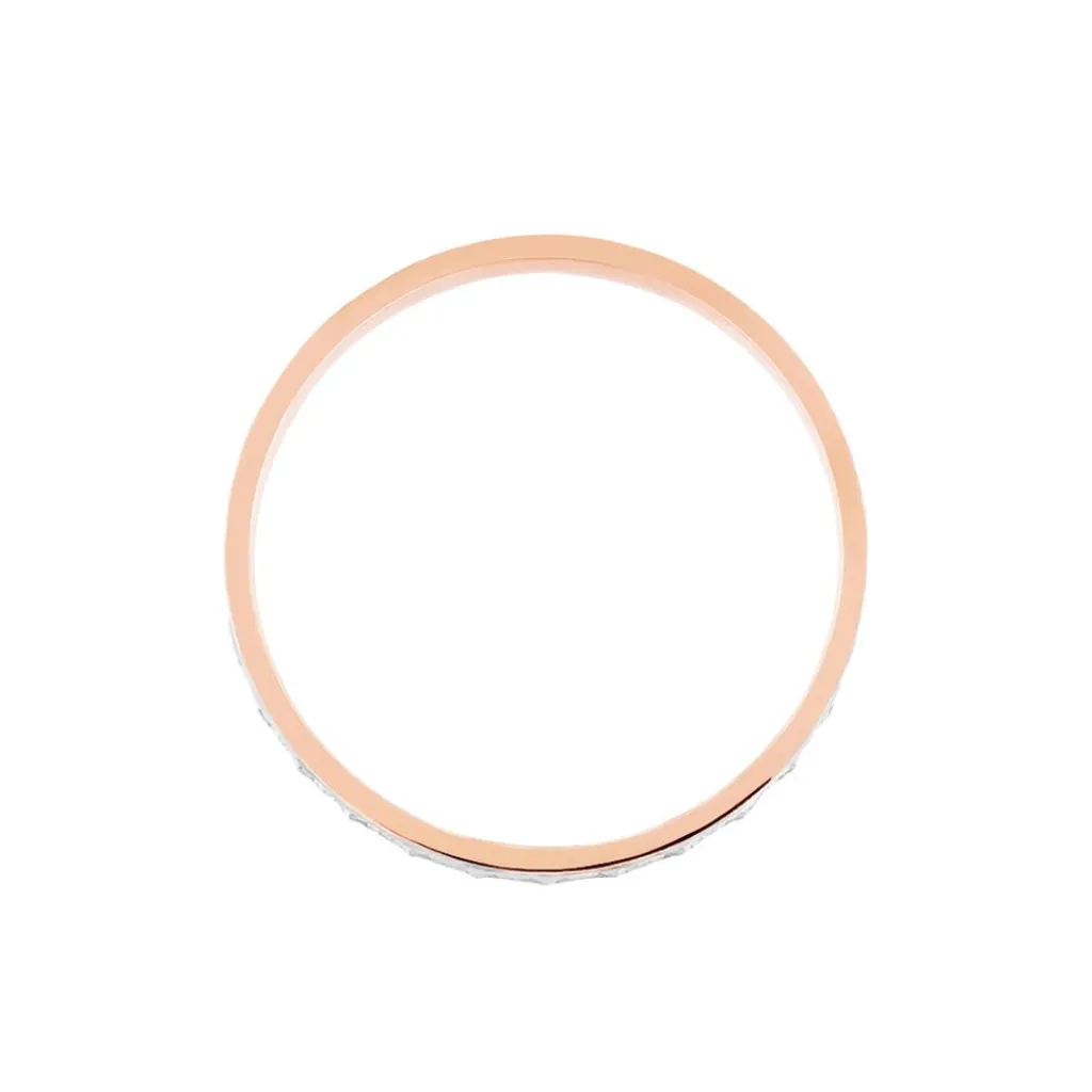 Histoire d'Or Alliance Fantaisie Diamantee Ruban Plat Or Bicolore Hot