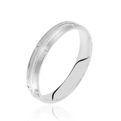 Histoire d'Or Alliance Fantaisie Mat Et Brillant Ruban Plat Palladium Blanc Outlet