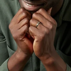 Histoire d'Or Alliance Fantaisie Mat Et Brillant Ruban Plat Palladium Blanc Outlet