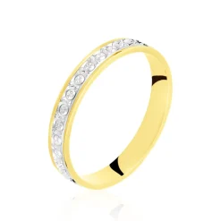Histoire d'Or Alliance Fantaisie Ruban Plat Or Bicolore Online