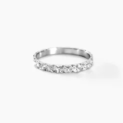 Histoire d'Or Alliance Fleur Diamantee Ruban Plat or blanc Online