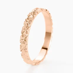 Histoire d'Or Alliance Fleur Diamantee Ruban Plat or rose New