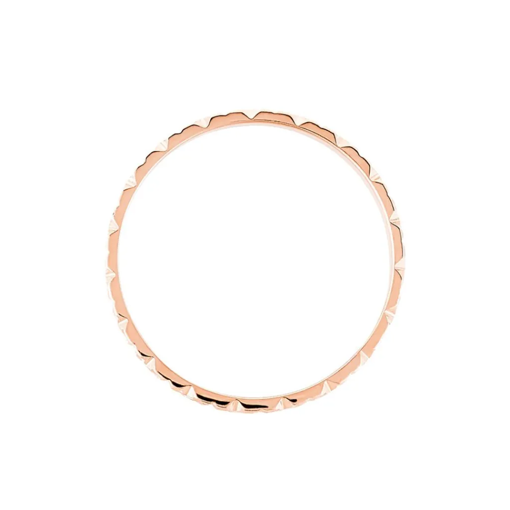 Histoire d'Or Alliance Fleur Diamantee Ruban Plat or rose New