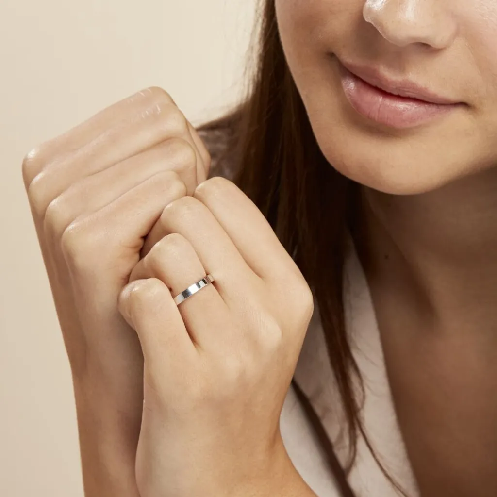 Histoire d'Or Alliance Gaia Ruban Or Blanc Clearance