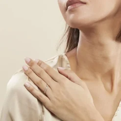 Histoire d'Or Alliance Grain De Folie Diamantee Ruban Plat Or Bicolore New