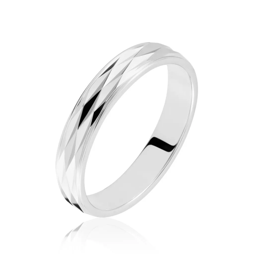 Histoire d'Or Alliance Harmonia Facetee Or Blanc Best