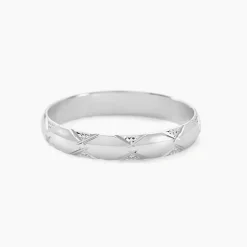 Histoire d'Or Alliance Harmonie Demi Jonc Classique Or Blanc Discount