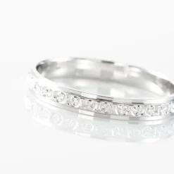 Histoire d'Or Alliance Heldea Ruban Plat Or Blanc Discount