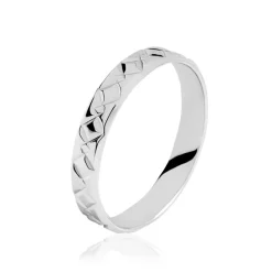 Histoire d'Or Alliance Herveva Ruban Plat Or Blanc Clearance