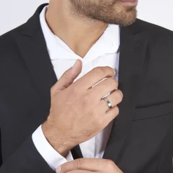 Histoire d'Or Alliance Hild Ruban Biseaute Palladium Blanc Clearance