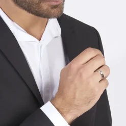 Histoire d'Or Alliance Hild Ruban Biseaute Palladium Blanc Clearance