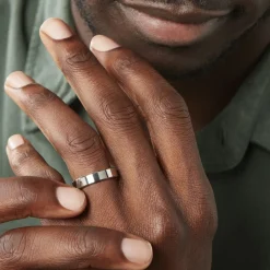 Histoire d'Or Alliance Hild Ruban Biseaute Palladium Blanc Clearance