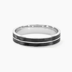 Histoire d'Or Alliance Ikhlas Ruban Plat Argent Blanc Outlet