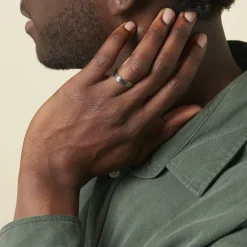 Histoire d'Or Alliance Ikhlas Ruban Plat Argent Blanc Outlet