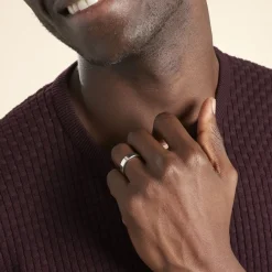 Histoire d'Or Alliance Inayah Ruban Plat Argent Blanc Online