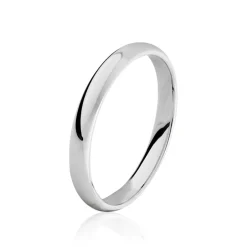 Histoire d'Or Alliance Isaac Demi Jonc Confort or blanc Clearance