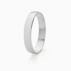 Histoire d'Or Alliance Julie Ruban Classique Platine Blanc Hot