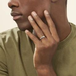 Histoire d'Or Alliance Julie Ruban Classique Platine Blanc Hot