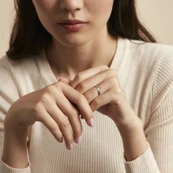 Histoire d'Or Alliance Julie Ruban Classique platine blanc Hot