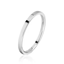 Histoire d'Or Alliance Junius Ruban Confort Or Blanc