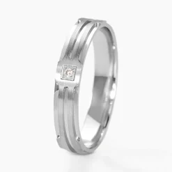 Histoire d'Or Alliance Kamil Argent Diamant