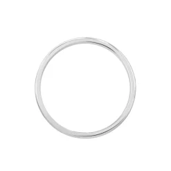 Histoire d'Or Alliance Ketly Ruban Plat Argent Blanc New