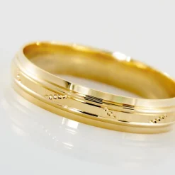 Histoire d'Or Alliance Laurette Ruban Plat Or Jaune Hot