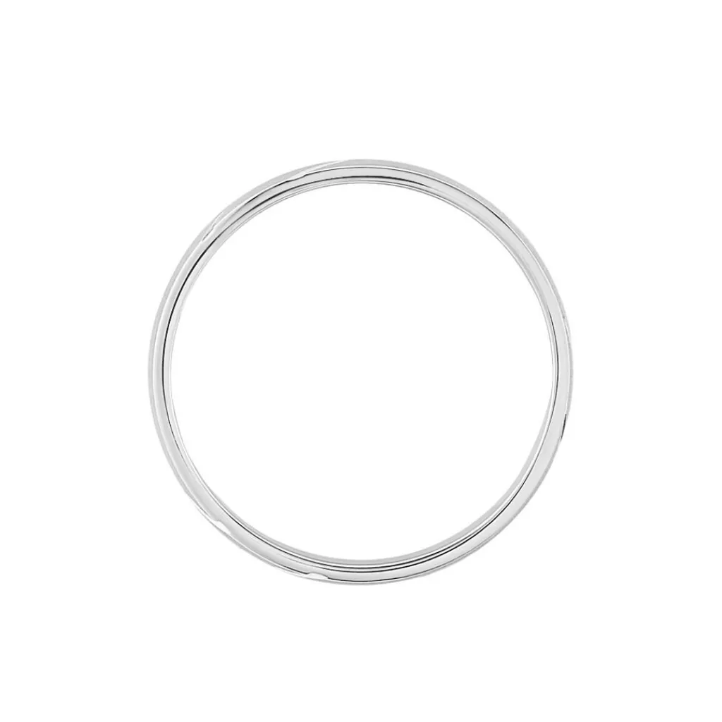 Histoire d'Or Alliance Lauria Ruban Plat Argent Blanc Clearance