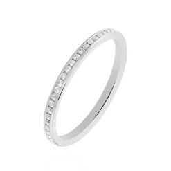 Histoire d'Or Alliance Laurie Demi-tour Or Blanc Diamant New