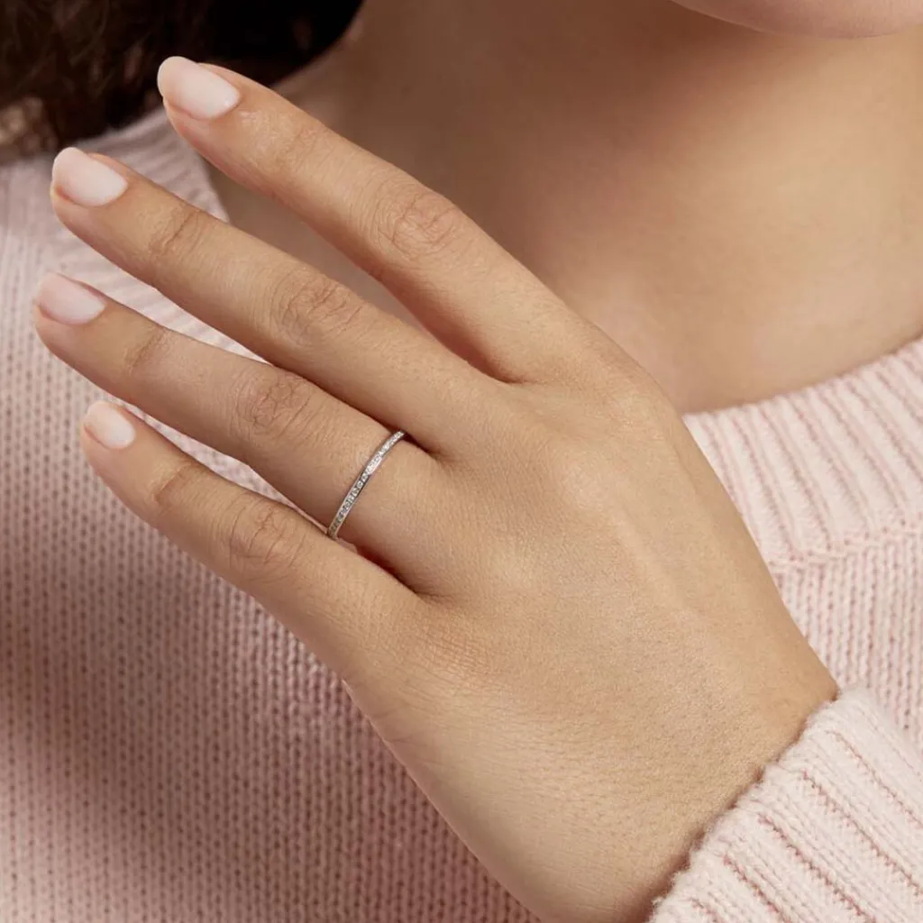 Histoire d'Or Alliance Laurie Tour Complet Or Blanc Diamant Sale