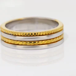 Histoire d'Or Alliance Leandro Ruban Argent Bicolore Outlet