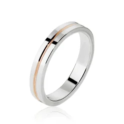 Histoire d'Or Alliance Liseret Ruban Plat Or Bicolore Clearance