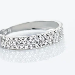 Histoire d'Or Alliance Lison Or Blanc Oxyde De Zirconium Clearance