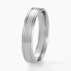 Histoire d'Or Alliance Mae-lou Ruban Plat Argent Blanc Outlet