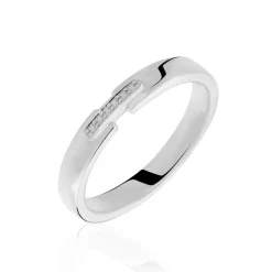 Histoire d'Or Alliance Magali Ruban Plat Or Blanc Online