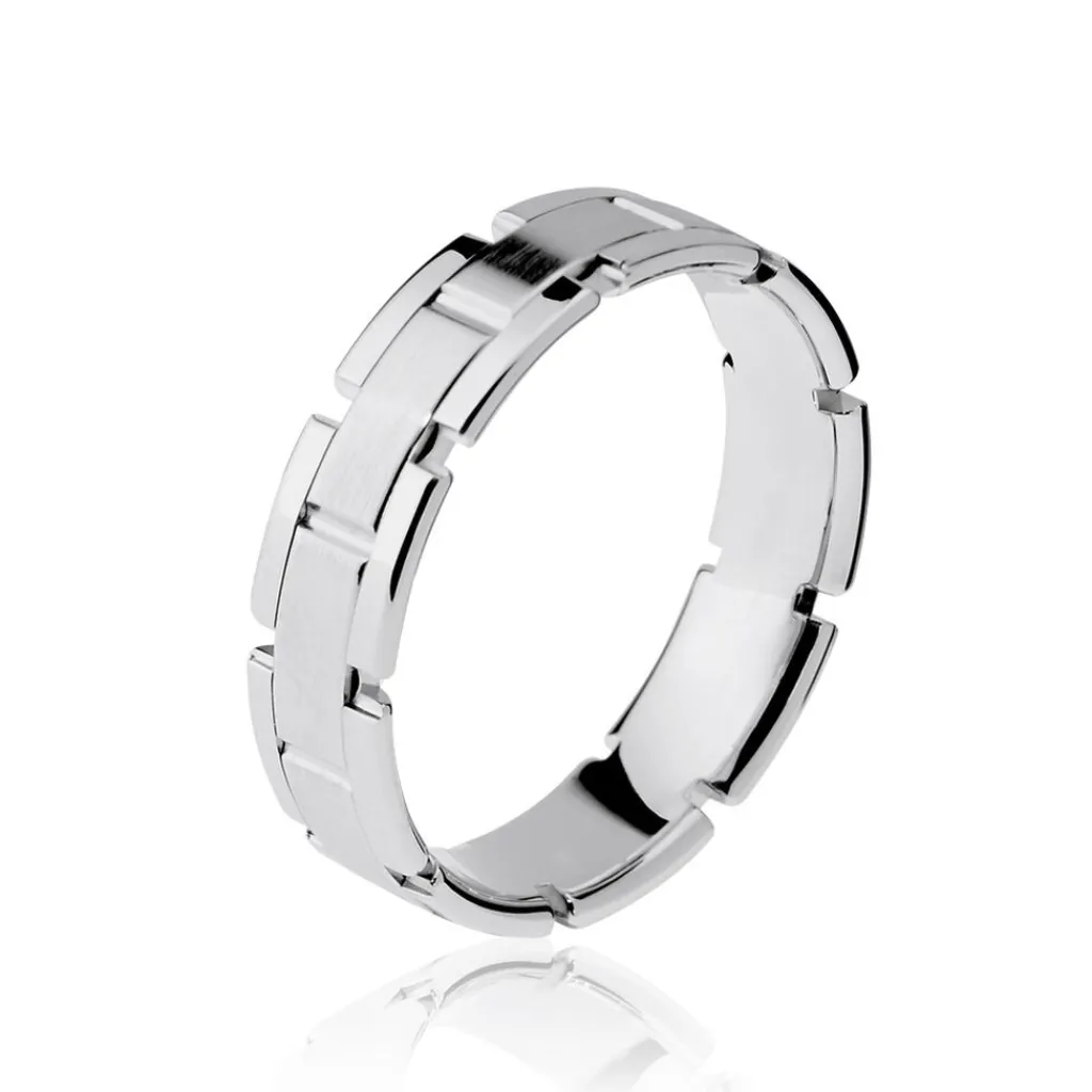 Histoire d'Or Alliance Maille Or Blanc Discount